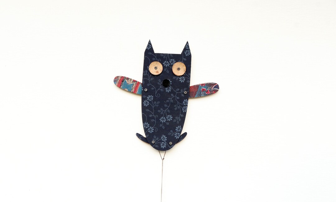 Pull String Puppet Jumping Jack Pull Toy Wood and Textile Etsy