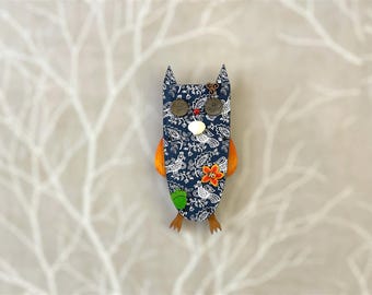 Pull String Puppet - Jumping Jack Pull Toy, Wood and Textile, Pull String Puppet, Jumping Jack, String Toys, Owl, Fun and Wall Decoration