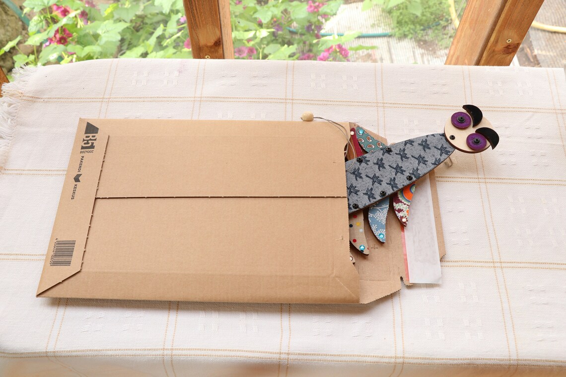 Pull String Puppet Jumping Jack Pull Toy Wood and Textile Etsy