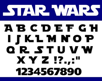 star wars silhouette etsy starwars font