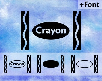Crayon svg, crayola svg, crayon wrapper svg, art svg, art party svg, school svg, crayon font svg, dxf, dxf files, svg files, svg