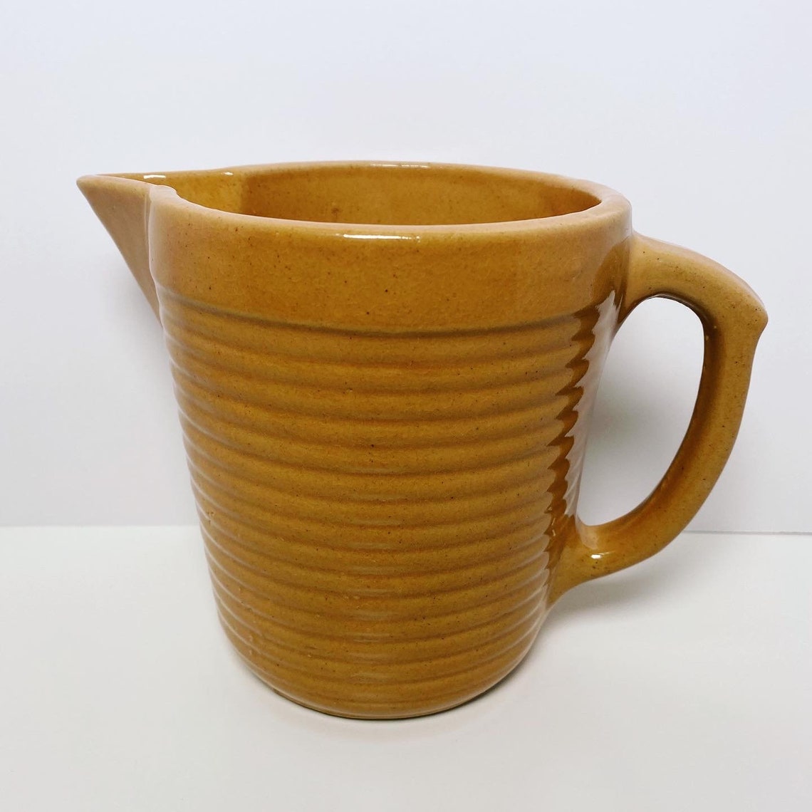 Vintage MONMOUTH USA Stoneware Pottery Pitcher / Jug Etsy