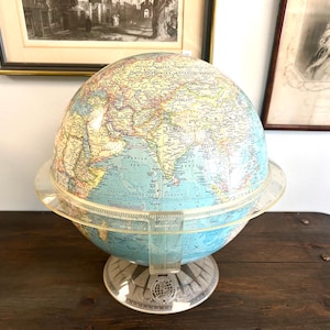 Vintage 1971 National Geographic 12&quot; World Globe with Stand