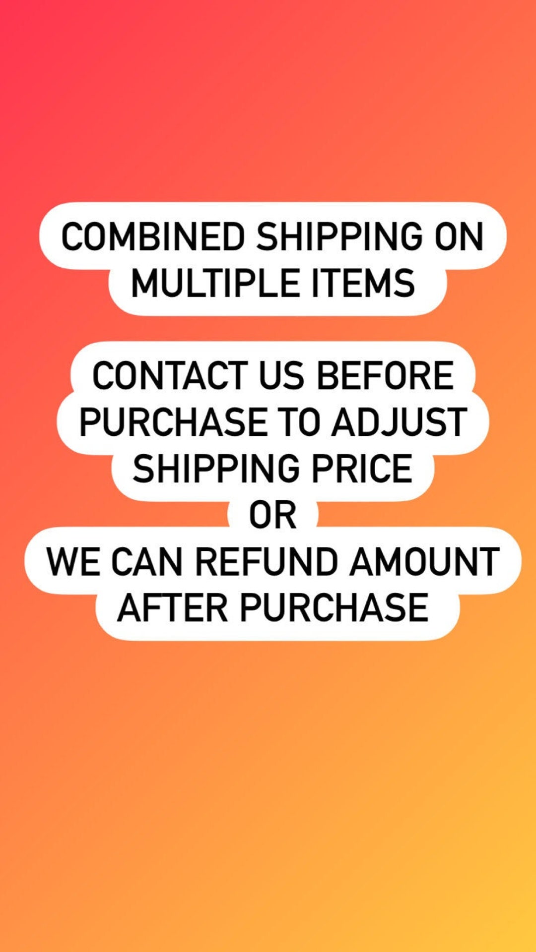 Combined Shipping Available on Multiple Items - Etsy