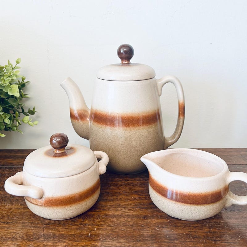 Stoneware Tea Set - Etsy