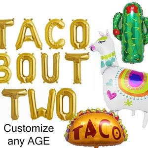 Taco bout two banner, 2nd Birthday, 2nd Birthday Party, Taco Bout Two Birthday, Fiesta Theme Birthday Decoration, Party Decor, Taco Party