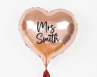 Mrs Balloon Miss to Mrs Large Mylar Balloons Personalized Gift Bridal shower Party Photo Prop Bride Name Bouquet Wedding Decorations Custom