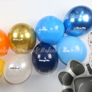Dog Inspired Balloon Bouquet Blue and Orange Balloon Garland Dog Birthday Party Balloons Orange Balloon Blue Dog Party