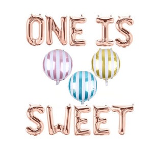 UNO ES DULCE Globos con letras de 16" Caramelos de 18" Banner de Candy Land Primer cumpleaños Decoración de fiesta con globos Piruletas navideñas Otoño invierno