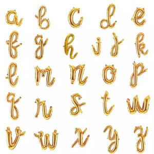 Script Cursive Foil Letters Numbers Symbols Foil Balloons Parties Party Decorations Customize your Phrase Words Happy Birthday Banner