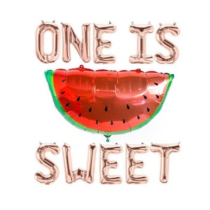 ONE IS SWEET 16" Carta Globos 26" Watermelon Balloon Banner First 1st 2 Two Birthday Party Decor One in a melon frutti winter fall custom