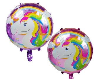 18" Unicorn Balloons Baby Shower Unicorn Party Birthday Party Pastel Balloons purple pink Balloon Party Supplies Wedding Decorations rainbow