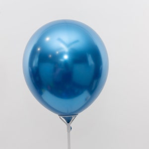 25/50pcs Blue Chrome METALLIC CHROME BALLOON-Balloons Bouquet Birthday Latex Baby Bridal Shower engagement wedding Winter Christmas snow