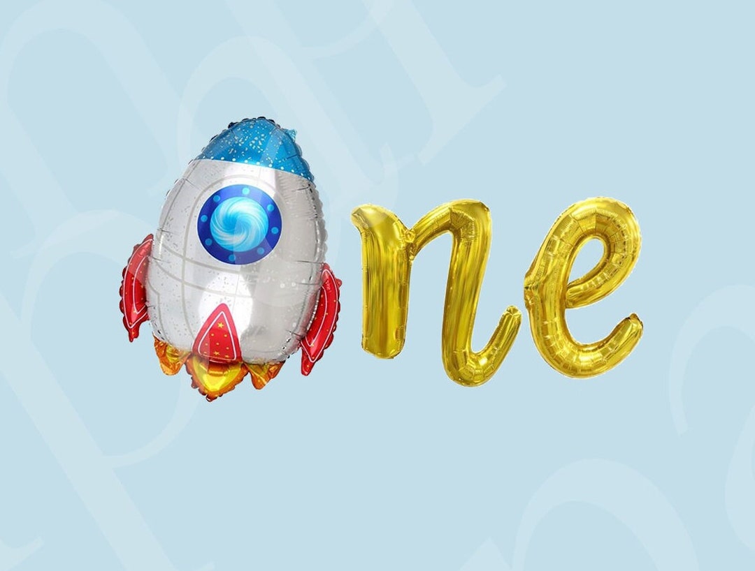 Set Decorazioni 1° Compleanno A Tema Spaziale – 20 Pezzi – Palloncini, Striscione E Sfondo - 5
