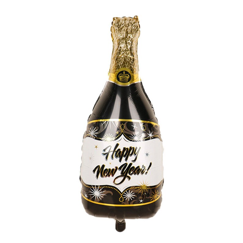 Cyber sale Happy New Year Balloon Bouquet New Years Eve Decorations New Years Eve Party Champagne star NYE 2026 Sign Black Gold Silver image 2