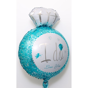 25" Ik doe Blue Diamond Ring i do Ring ballon Ik doe ballonnen Helium Bruiloft Bruidswerk ik doe partij decoraties winter kerst sneeuw Bachelorette