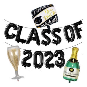 sale Class of 2024 banner, graduation decorations party graduation 16&quot; class of 2024 balloons, graduation decorations custom colors