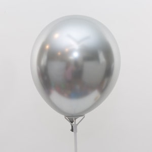 25/50pcs Silver Chrome METALLIC CHROME BALLOONS-Balloons Bouquet milestone Birthday Balloons Latex winter fall event decorations shower