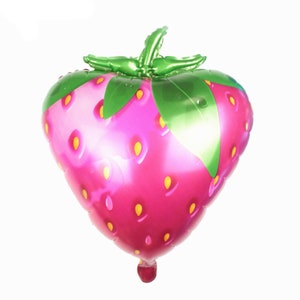 25&quot; XL Strawberry Balloon Berry Balloons Twotti Frutti Birthday Very One Two Three Berry Decorations Strawberry Sweet Bday Fruit Sign