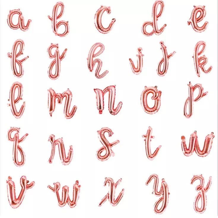 Script Letter Balloons | Custom Name | Custom Phrase | Cursive Script ...
