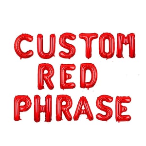 Globos con letras o números rojos de 16" para crear tu pancarta de globos, globos de aluminio rojo, globos con letras, fiesta, San Valentín, amor, Cupido, bayas, decoración de cumpleaños