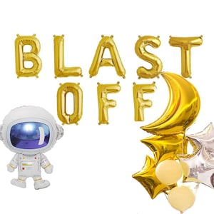 Explosión de la bandera de 16" globos de letras Niño niña cumpleaños ducha explosión de los niños Bithday a la luna Bachlorette astronauta outerspace
