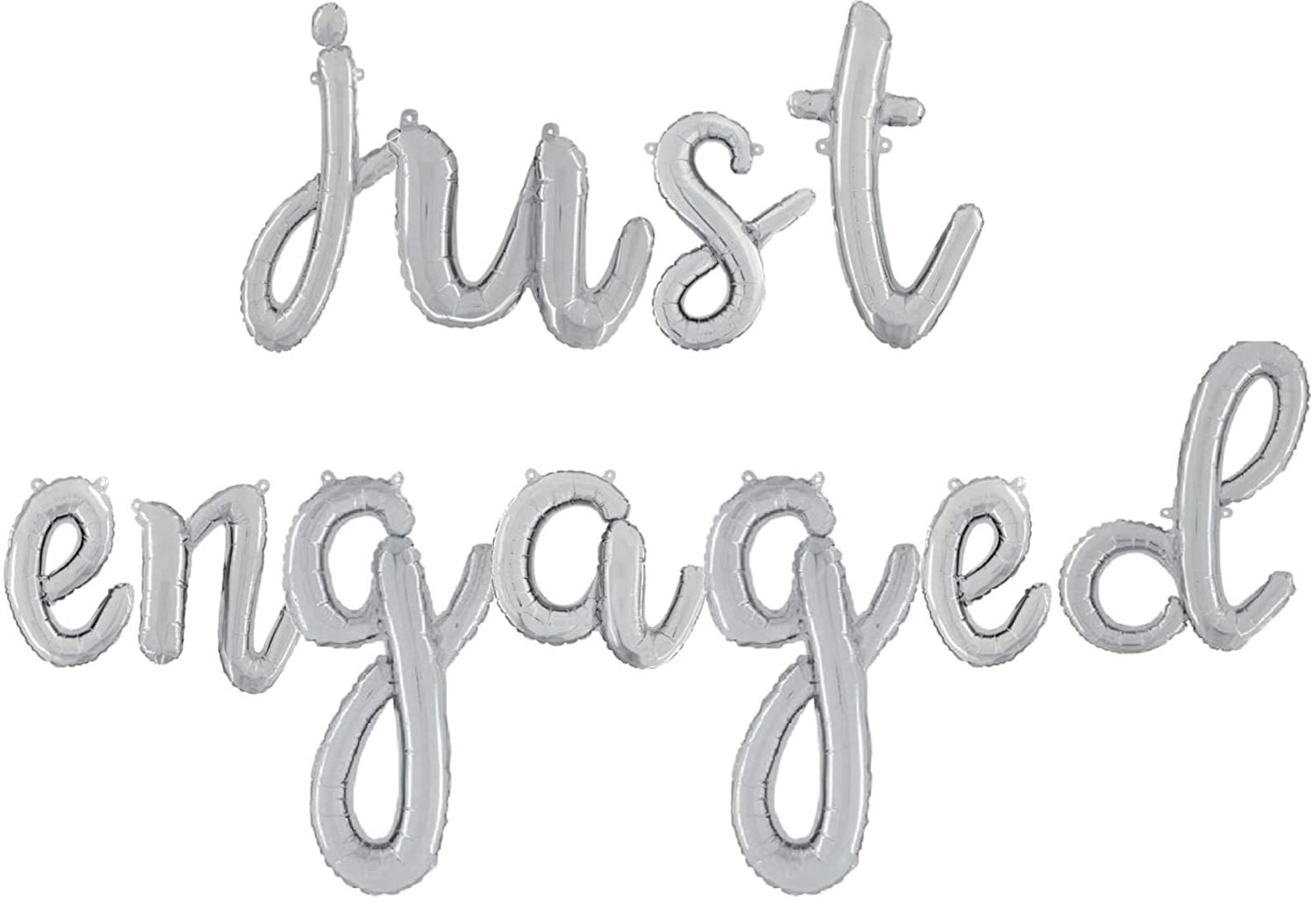 Just Engaged Cursive Letter Balloons Engaged AF Banner Script Etsy UK