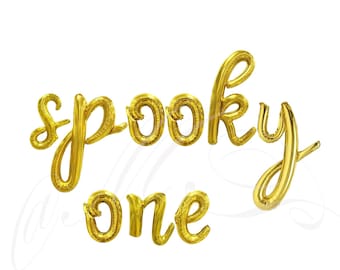 Spooky One Balloon Spooky Halloween Spooky One Balloons Spooky Birthday Banner Boho Birthday Balloons   Halloween Banner