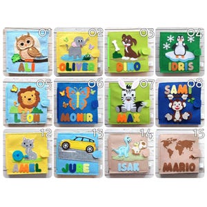Custom Quiet Book Montessori Book for Toddlers - Handmade Busy Book Sensory Toy, Ideal Personalized Gift for Kids,  Learning and Development