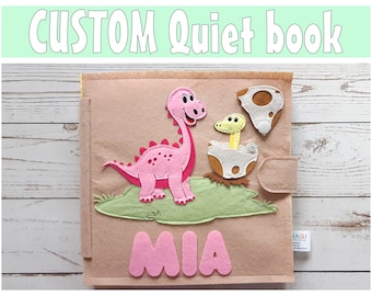 Personalized Sensory Toy for toddler girls Interactive Playtime  On-The-Go Entertainment - Handmade Interactive Book  Cognitive Development