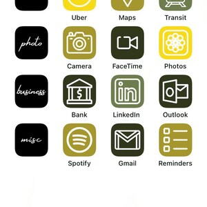 White Script Font Categories | 10 iOS 14 App Icons for iPhone