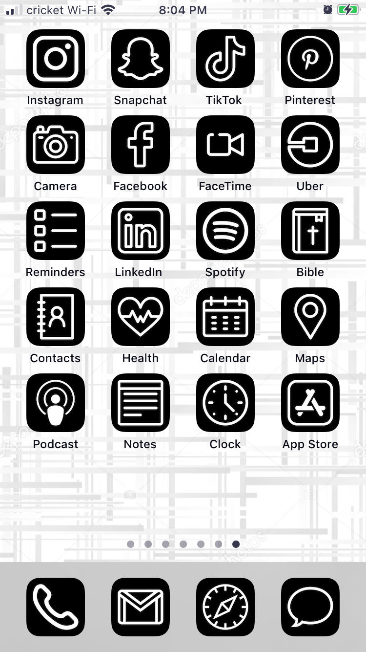 icon relógio  App icon design, Iphone icon, Black calender app icon