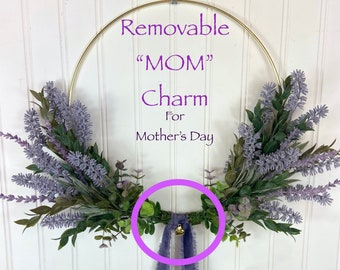 Mothers Day Lavender Wreath,Gift for Mom,Mothers Day Gift,Lavender Hoop Wreath,Modern Summer Lavender Wreath,Mom Gift,Artificial Lavender