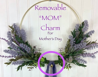 Corona di lavanda per la festa della mamma, regalo per la mamma, regalo per la festa della mamma, corona di lavanda, corona di lavanda estiva moderna, regalo per la mamma, lavanda artificiale