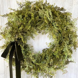 Enchanted Halloween Moss Wreath,Raven Front Door Decor,Fall Spanish Moss Wreath,Eerie Halloween Mossy Wreath,Moody Cottage Crow Wreath