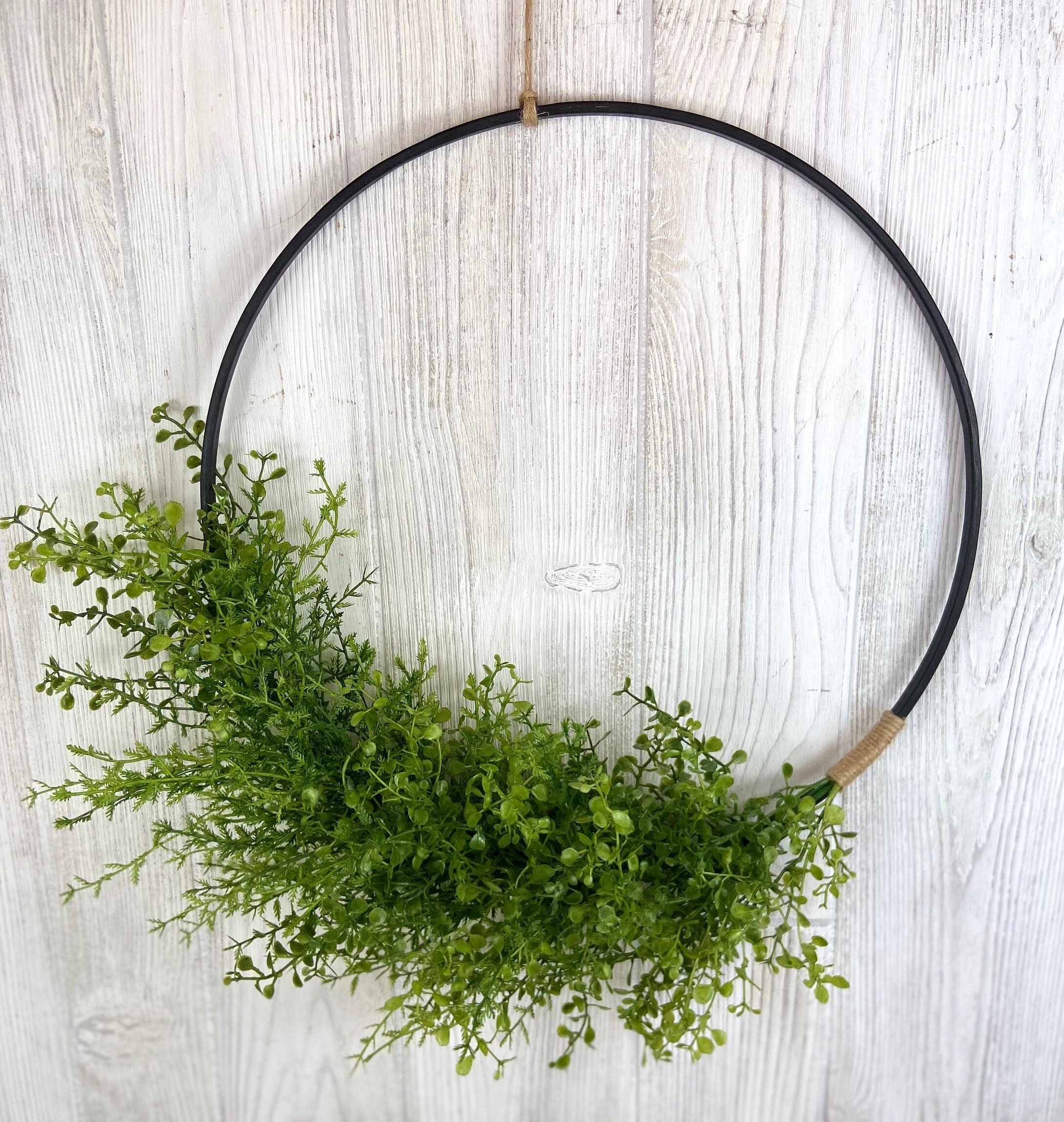 10 Fern Frond Fake Greenery Candle Ring Jar Mini Wreath 4 Center Floral  Arranging Supply Artificial Plastic Greenery 