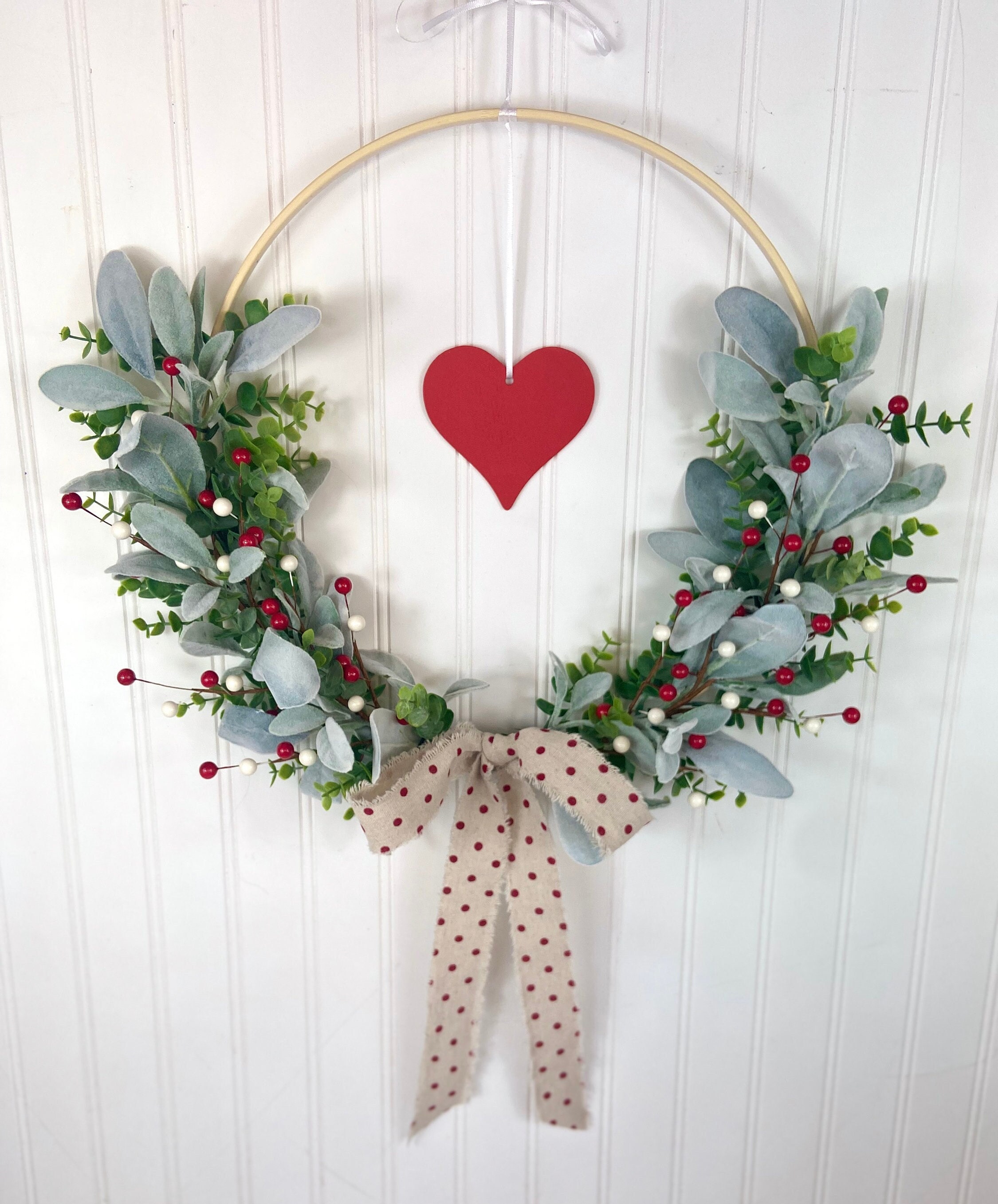 Valentines Heart Wreath,modern Valentines Day Decor, Heart Decor, Valentine  Decoration,valentine Wreath for Front Door, Eucalyptus Wreath, 