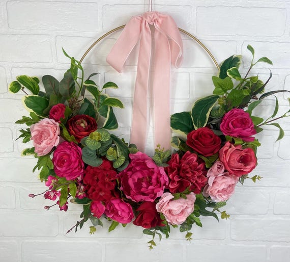 Ribbon Metal Wreath Hoop Cross Wreath Form Treela Set Cross Metal