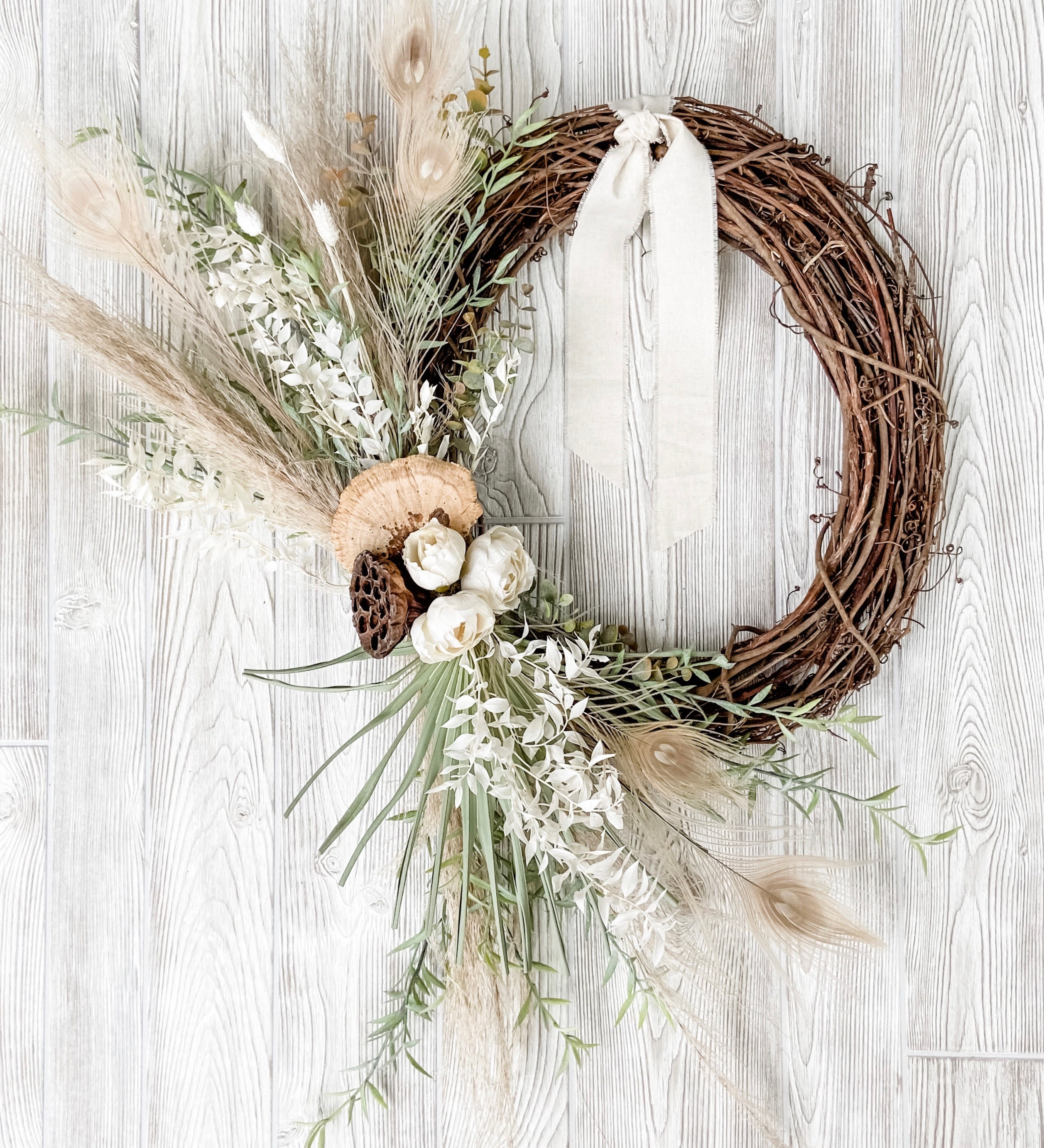 Pampas Grass Fall Wreaths for Front DoorAutumn WreathFall Etsy