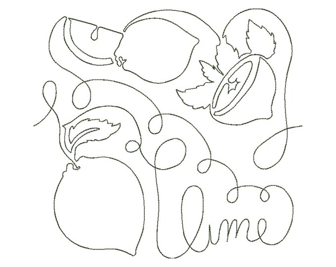 Edge to Edge Quilting -  Fruit  -  Machine Embroidery Design  Set of Twelve