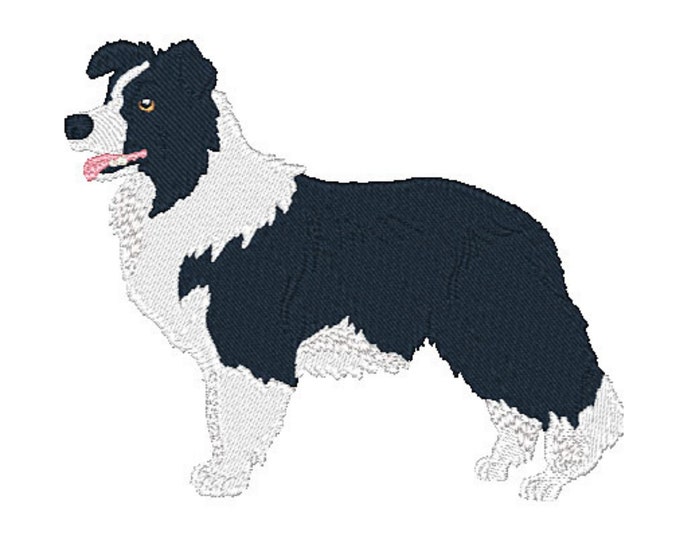 PES-Realistic Border Collie Dogs, Embroidery Machine Files,  Set of 10