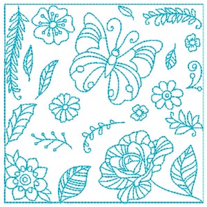 Embroidery Designs Butterfly and Flowers, Quilt Embroidery, Machine Embroidery Designs image 7