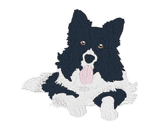 VP3 - Realistic Border Collie, Machine Embroidery Design, Set of Ten, VP3 FORMAT