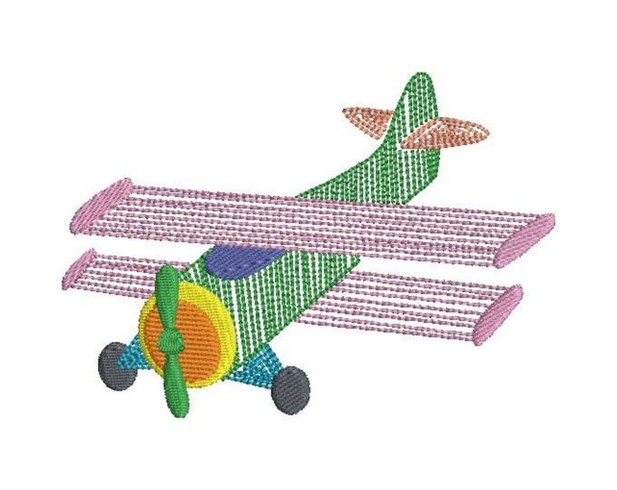 Flying Machine, Machine Embroidery Designs, Set of Six, Pack 1