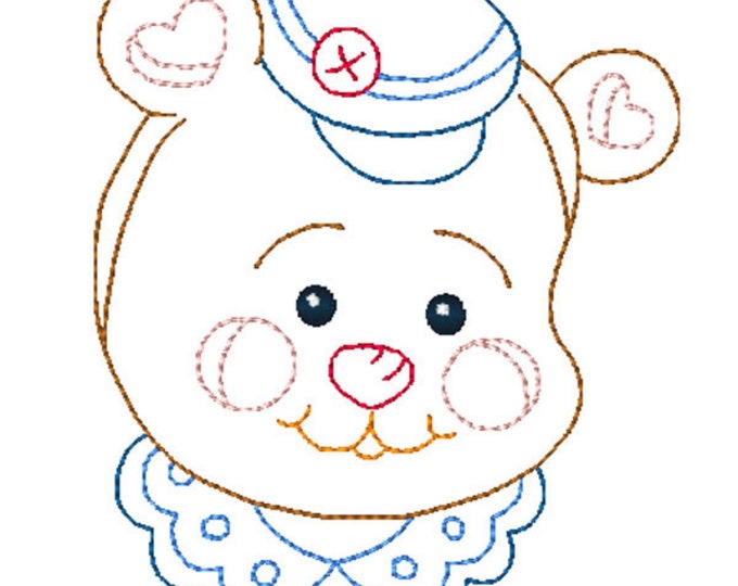 Baby Toy Faces Line art, Embroidery Designs, Set of 10 for Machine Embroidery