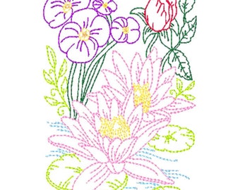 Embroidery Designs Flower Arrangement, Machine Embroidery Designs