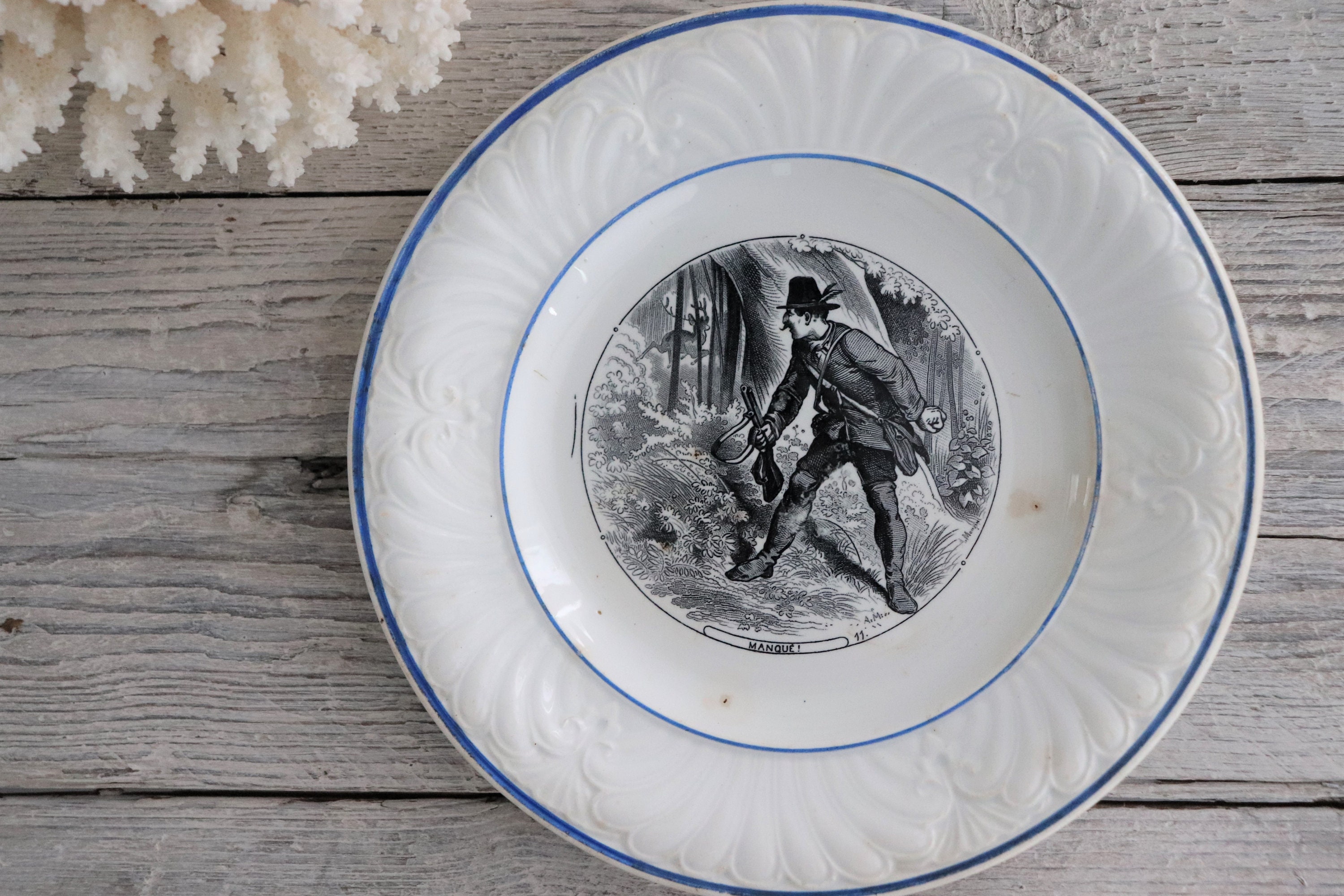 Plaque de Pierre Fer Antique Creil & Montereau. 19Ème.