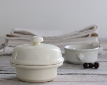 French SARREGUEMINES foie gras pot.