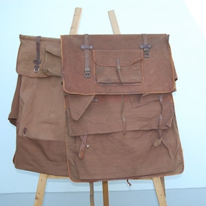 Antike Leinentaschen Transporttaschen für Landschaftmaler Utensilien Kunstmalertasche 1920er