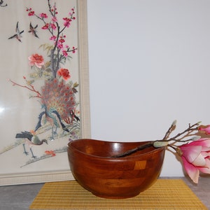 Vintage Danmark Design Teak Bowl 1960 Large Teak Bowl